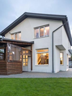 Freshly painted living room wall