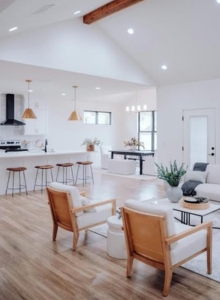 Wall finishing on office interior